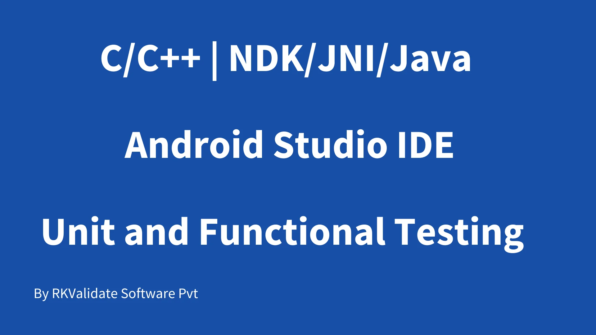 Android Studio IDE open with a C and C++ Android app project, ready for RKTracer code coverage