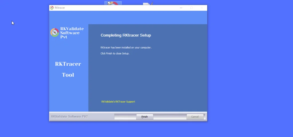 RKTracer installation completed on Windows