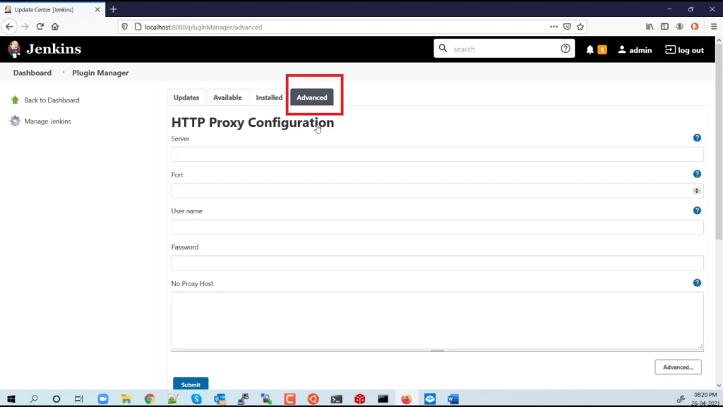 Installing the RKTracer coverage plugin in Jenkins, step 3