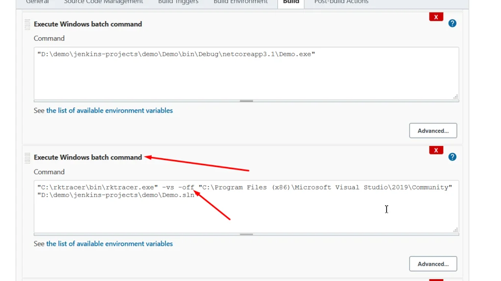 Disabling the RKTracer tool in the Jenkins job after the test run