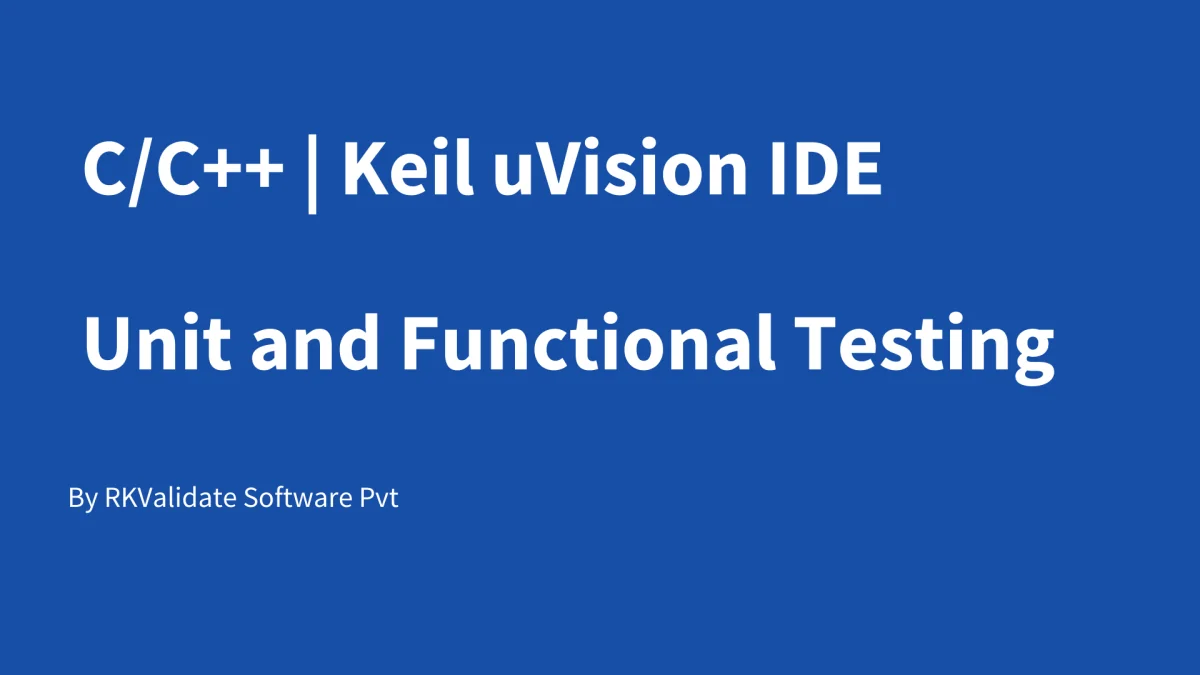 Code coverage for the Keil uVision and Keil MDK-ARM IDE using RKTracer