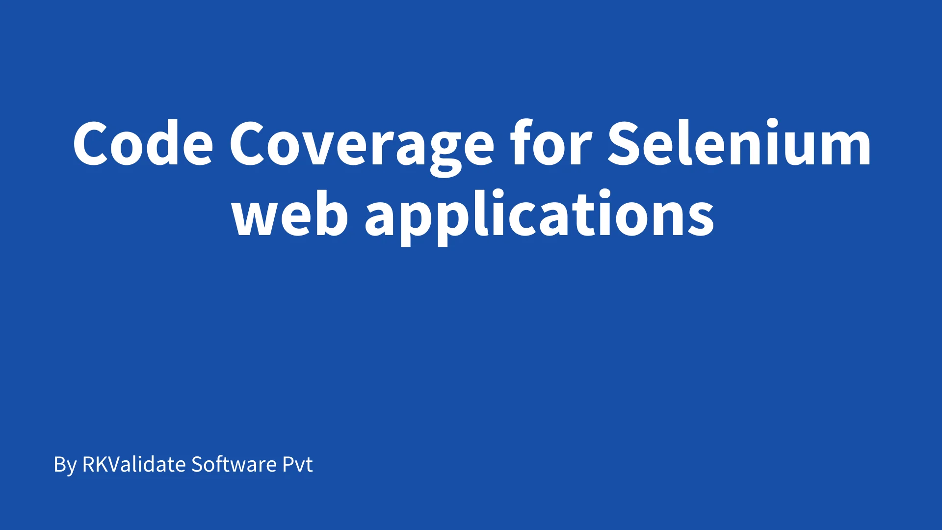 RKTracer Selenium code coverage for a Java web application in Eclipse IDE